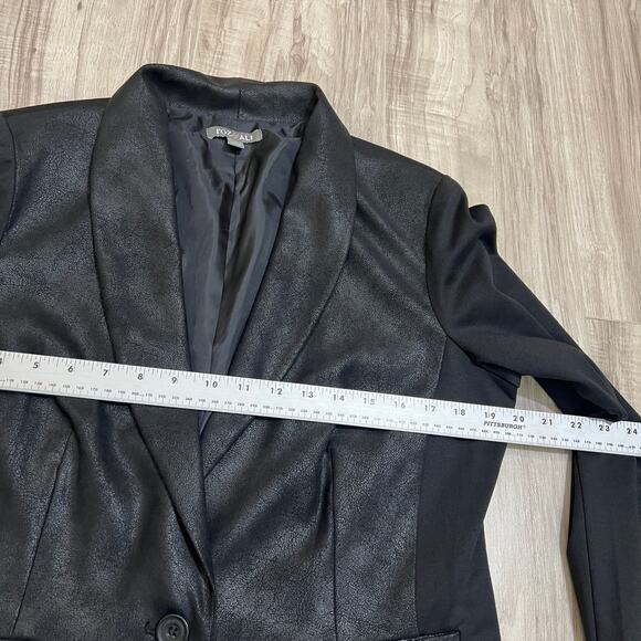 Roz & Ali Women's Black Tailored Blazer Size L Professional Style - Picture 6 of 11